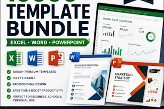 provide microsoft office training videos and template bundle