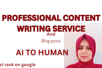 write SEO friendly blog posts and articles