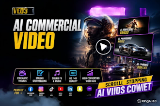 create veo3 ai commercial video ads ai cinematic movie trailer using sora runway