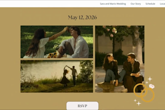 design a smart wedding invitation with rsvp website