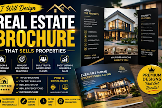 design real estate brochure for realtors and property business