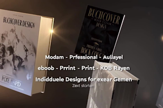 erstelle professionelle buchcover, ebook cover design und KDP cover