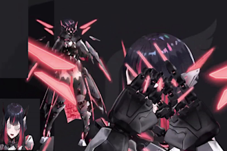 draw and rig 2d vtuber model live2d vtuber anime vtuber model vtuber commission