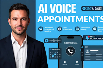 build an ai voice receptionist for calls, leads and appointments ,ai phone agent
