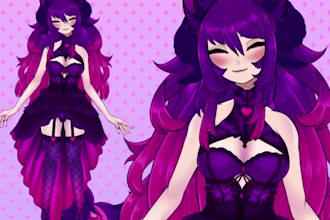 design and rig nsfw vtuber live2d model rigging vtuber avatar vtuber commission