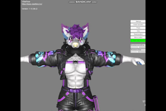do vrchat furry avatar, 3d vrchat avatar, furry nsfw avatar, vr character
