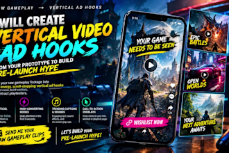 create vertical video ad hooks from your prototype to build prelaunch hype
