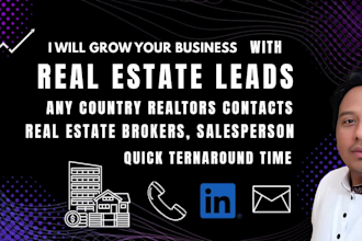 do real estate agents, realtor, broker, and salesperson email and contact list