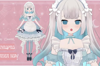 design live2d vtuber model rigging anime 2d vtuber outfit vtube studio streaming