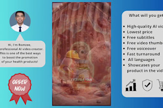 create an ai 3d promotional video for your health product