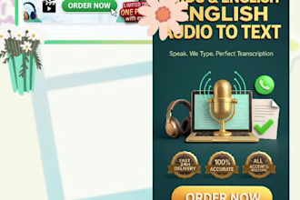 do urdu audio to text and video to text in 24h