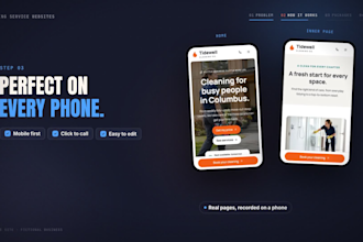 design cleaning service website, house cleaning website with booking koala