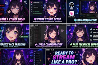 setup vtube studio, live2d model, obs and vtuber streaming configuration