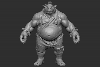 details 3d fan art sculpt,fantacy miniature,creature anatomy,rocksteady figurine