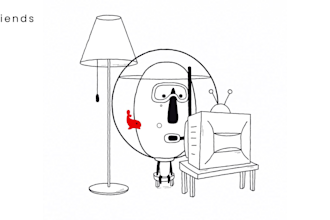 create a unique minimalist 2d animation