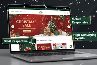 design christmas shopify banner, holiday header, web slider