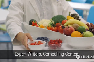 write SEO nutrition articles and wellness content with infographics