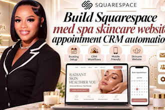 build squarespace med spa skincare website appointment CRM automation