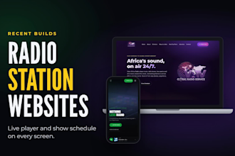 build a professional radio station website with streaming