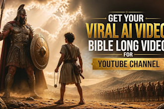 create ai viral bible long video for youtube channel