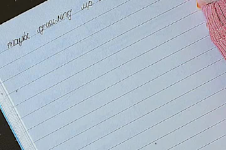 handwrite anything in my cursive handwriting