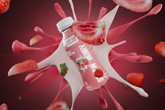 create 3d beverage animation 3d drink ads 3d bottle model 3d product animation