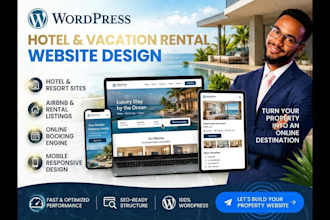 design a modern wordpress hotel and vacation rental website