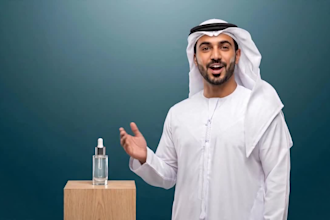 create arabic ai spokesperson and product demo video ads