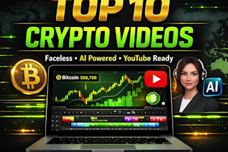 create and edit masterclass faceless video  animated cryptocurrency video