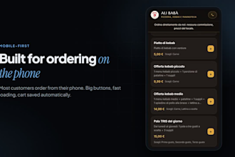 build a restaurant online ordering website
