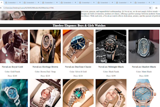 design luxury watch website  premium watch business website