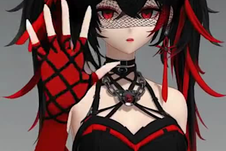 do face tracking avatar, vtuber model, 3d avatar for live streaming