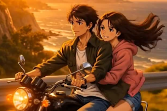 create cinematic 2d anime animation for short, series and videos