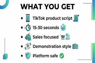 create high converting tiktok shop video script for products