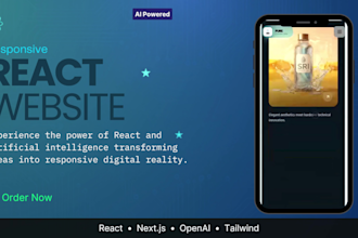 build a modern react website with ai features