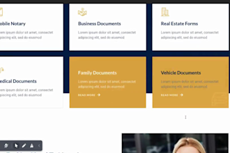 build exquisite notary website, notarise documents  design notary landing page