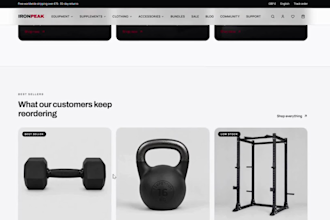 design or redesign a professional shopify fitness store