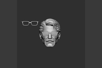 custom realistic face likeness photo to 3d head sculpt model stl file for print