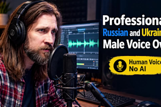 provide professional russian and ukrainian male voice over
