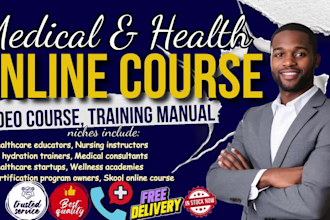 create medical elearning course video, healthcare,  educational video editing