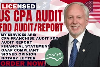 audit franchise fdd financials and prepare gaap compliant statements
