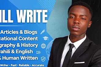 write engaging SEO articles ,blog post and website
