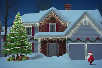 create a premium christmas and new year animated video