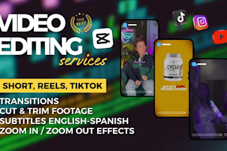 edit your videos for social media instagram, tiktok, youtube