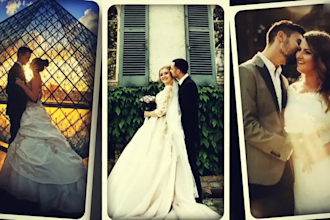 create a romantic wedding and anniversary photo slideshow