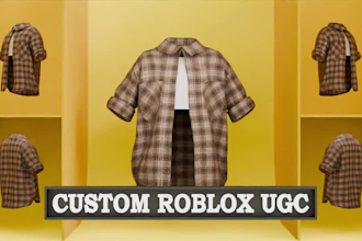 create custom roblox ugc layered clothing and  accessories