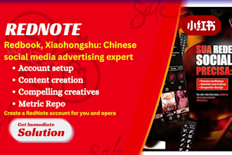 setup manage rednote redbook xiaohongshu social media account rednote