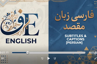 add subtitles to your video in persian farsi or english