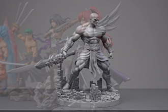 3d print and paint anime figure model action figure statues stl resin printing