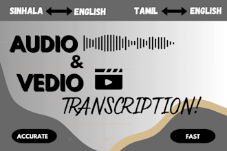 do sinhala and tamil audio or video transcription accurately